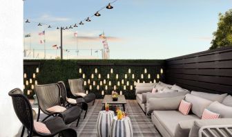 Rooftop terrace at Le Parc At Melrose.