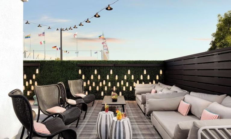 Rooftop terrace at Le Parc At Melrose.