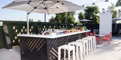 Poolside bar at Le Parc At Melrose.