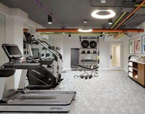 Fitness center available at Le Parc At Melrose.