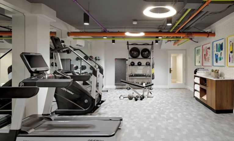 Fitness center available at Le Parc At Melrose.