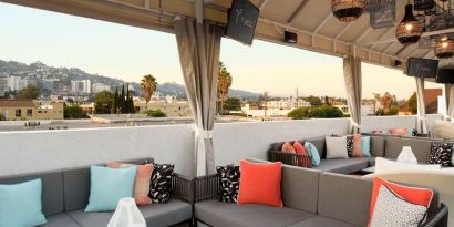 Rooftop terrace at Le Parc At Melrose.