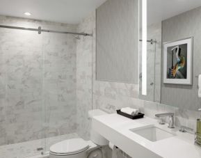 Guest bathroom with shower at Le Parc At Melrose.