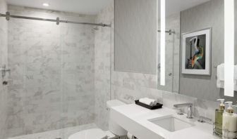 Guest bathroom with shower at Le Parc At Melrose.