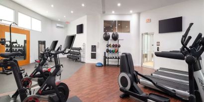 Fitness center available at Embassy Suites By Hilton, Crystal City National Airport.