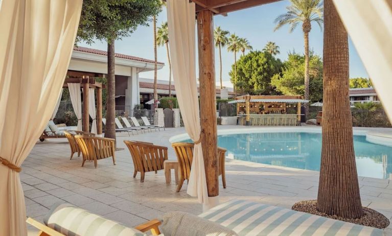 Pool cabanas at The Scott Resort & Spa.