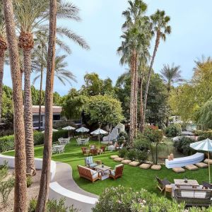 Outdoor entertainment area at The Scott Resort & Spa.