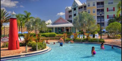 One of the 3 outdoor pools at Holiday Inn Express & Suites S Lake Buena Vista.