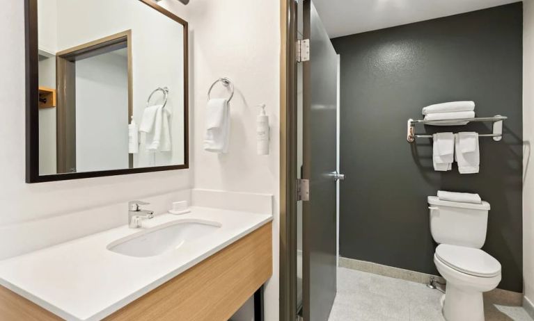 Guest bathroom with shower at Spark By Hilton Fountain Hills Scottsdale.