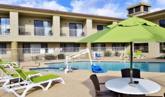 Sun loungers beside the pool at Spark By Hilton Fountain Hills Scottsdale.