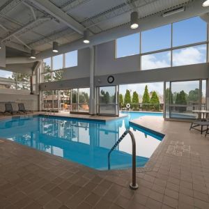 Indoor pool at Holiday Inn Peterborough-Waterfront.