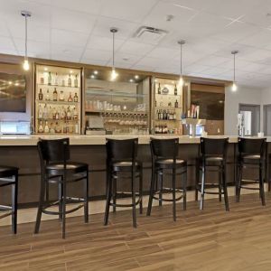 Hotel bar at Holiday Inn Peterborough-Waterfront.