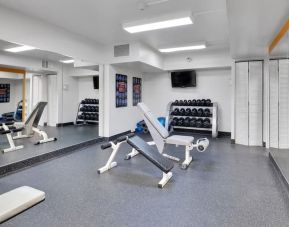 Well equipped fitness center at Holiday Inn Peterborough-Waterfront.