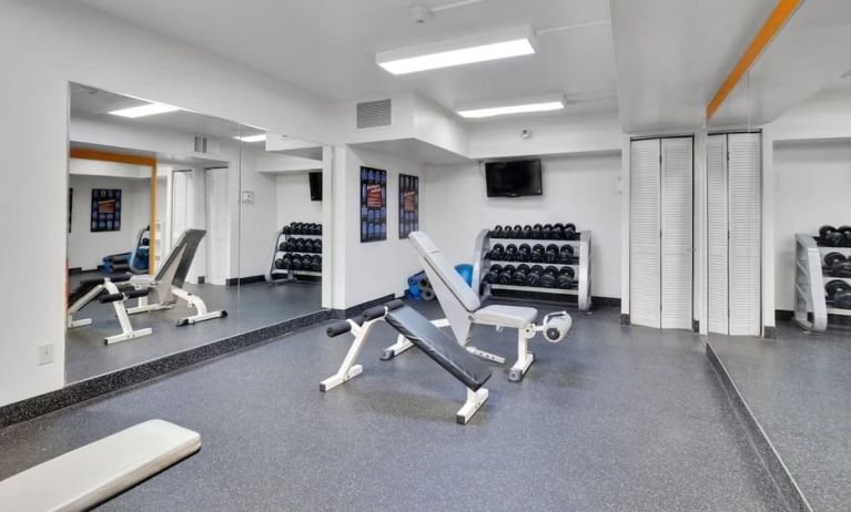 Well equipped fitness center at Holiday Inn Peterborough-Waterfront.