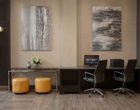 Business center with computer, printer and ergonomic chairs at The Park Hotel London.