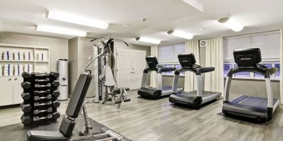 Fully equipped fitness center at The Park Hotel London.