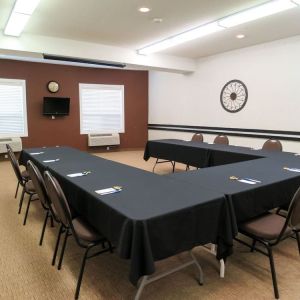 Professional meeting room at Quality Inn Hotel Medicine Hat.
