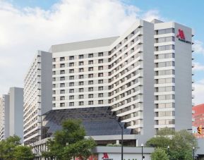 Hotel exterior at Crystal Gateway Marriott.