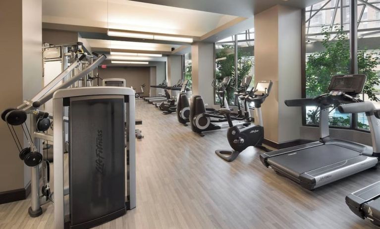 Fitness center available at Crystal Gateway Marriott.