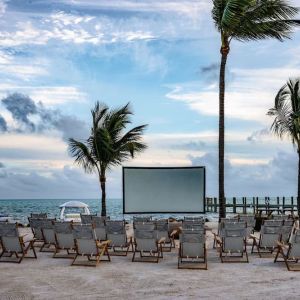 Outdoor cinema at Islander Resort Oceanside.