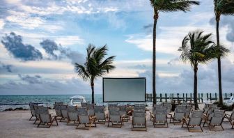 Outdoor cinema at Islander Resort Oceanside.