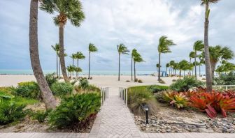 Beach access and view at Islander Resort Oceanside.