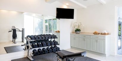 Fitness center at Islander Resort Oceanside.