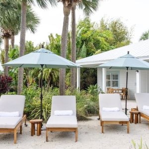 Lounge chairs at Islander Resort Oceanside.