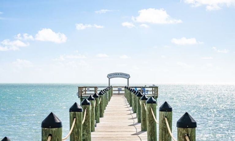 Pier and beach walk at Islander Resort Oceanside.