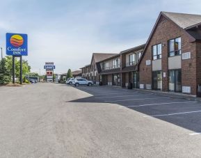 Hotel parking at Comfort Inn Sault Ste. Marie.