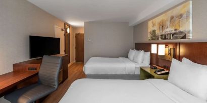 Day use twin room at Comfort Inn Winnipeg Airport.