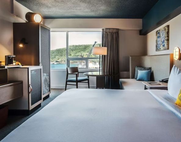 Day use room with workspace and living area at DoubleTree By Hilton St. John's Harbourview.