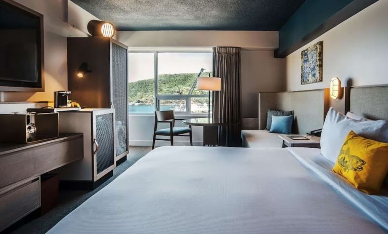 Day use room with workspace and living area at DoubleTree By Hilton St. John's Harbourview.