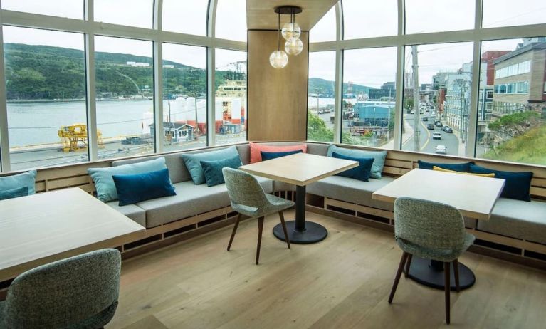 Dining area with beautiful view at DoubleTree By Hilton St. John's Harbourview.