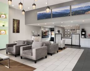 Lobby and coworking lounge at Garner By IHG.