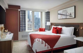 Day use room with natural light at Hilton Garden Inn New York/West 35th Street.