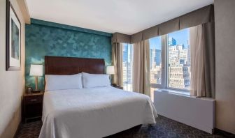 Day use room with natural light at Hilton Garden Inn New York/West 35th Street.