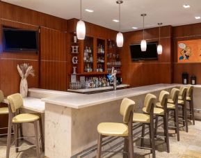 Hotel bar at Hilton Garden Inn New York/West 35th Street.