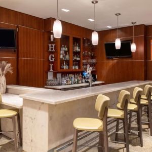 Hotel bar at Hilton Garden Inn New York/West 35th Street.