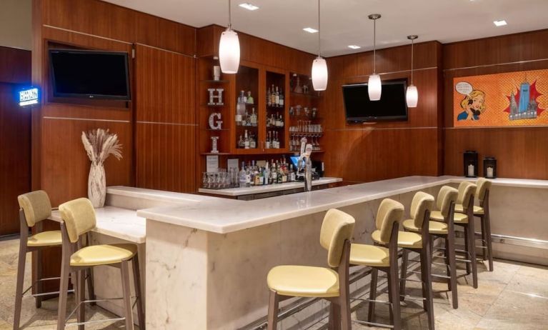 Hotel bar at Hilton Garden Inn New York/West 35th Street.