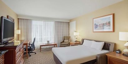 Day use room with natural light at Hilton Seattle Airport & Conference Center.
