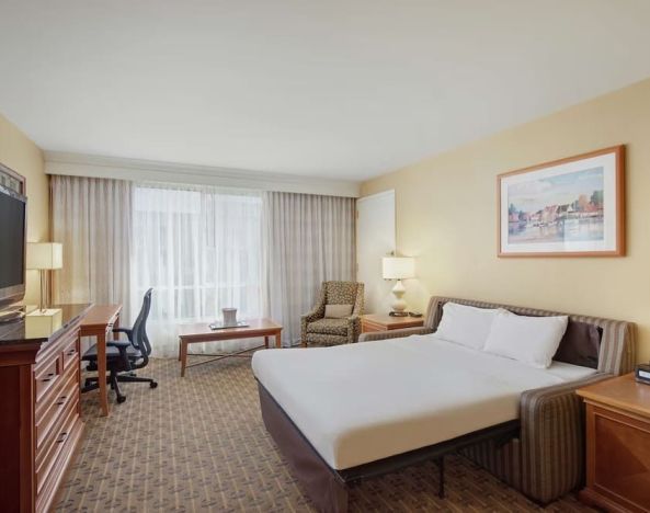 Day use room with natural light at Hilton Seattle Airport & Conference Center.
