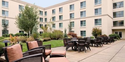 Courtyard at Hilton Seattle Airport & Conference Center.