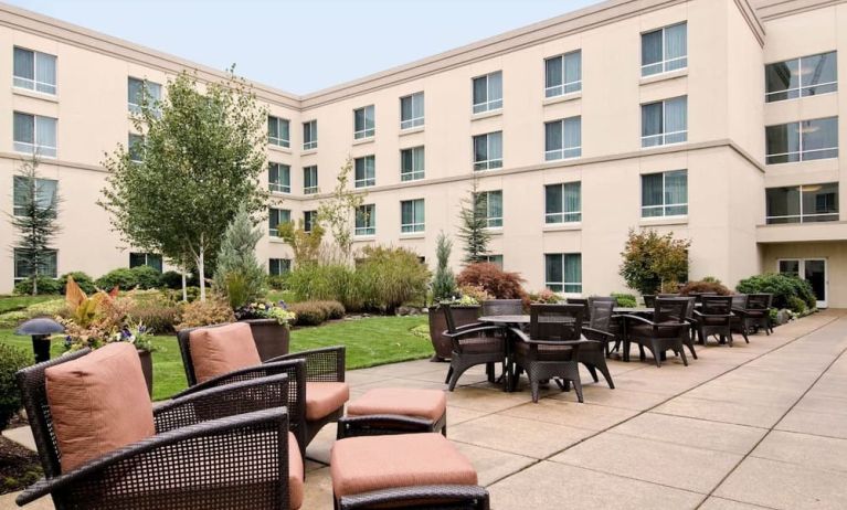 Courtyard at Hilton Seattle Airport & Conference Center.