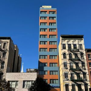 Hotel exterior at Days Inn Chinatown NYC.