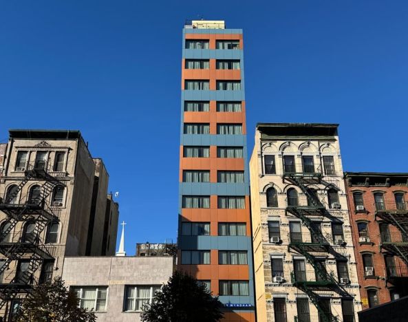 Hotel exterior at Days Inn Chinatown NYC.