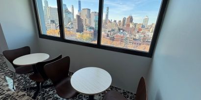 Breakfast room at Days Inn Chinatown NYC.