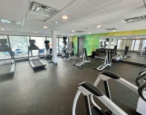 Fully equipped fitness center at Holiday Inn Toronto Airport East.