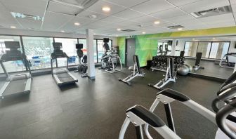 Fully equipped fitness center at Holiday Inn Toronto Airport East.