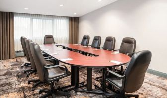 Professional meeting room with ergonomic chairs at Holiday Inn Toronto Airport East.